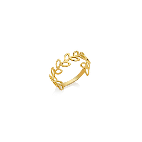 ANILLO HOJAS EN ORO 18K