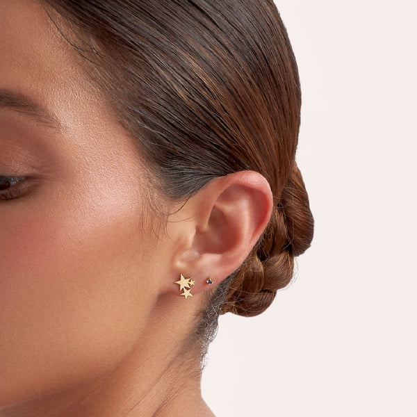 ARETES ESTRELLAS DEGRADÉ EN ORO 18K - Secondary