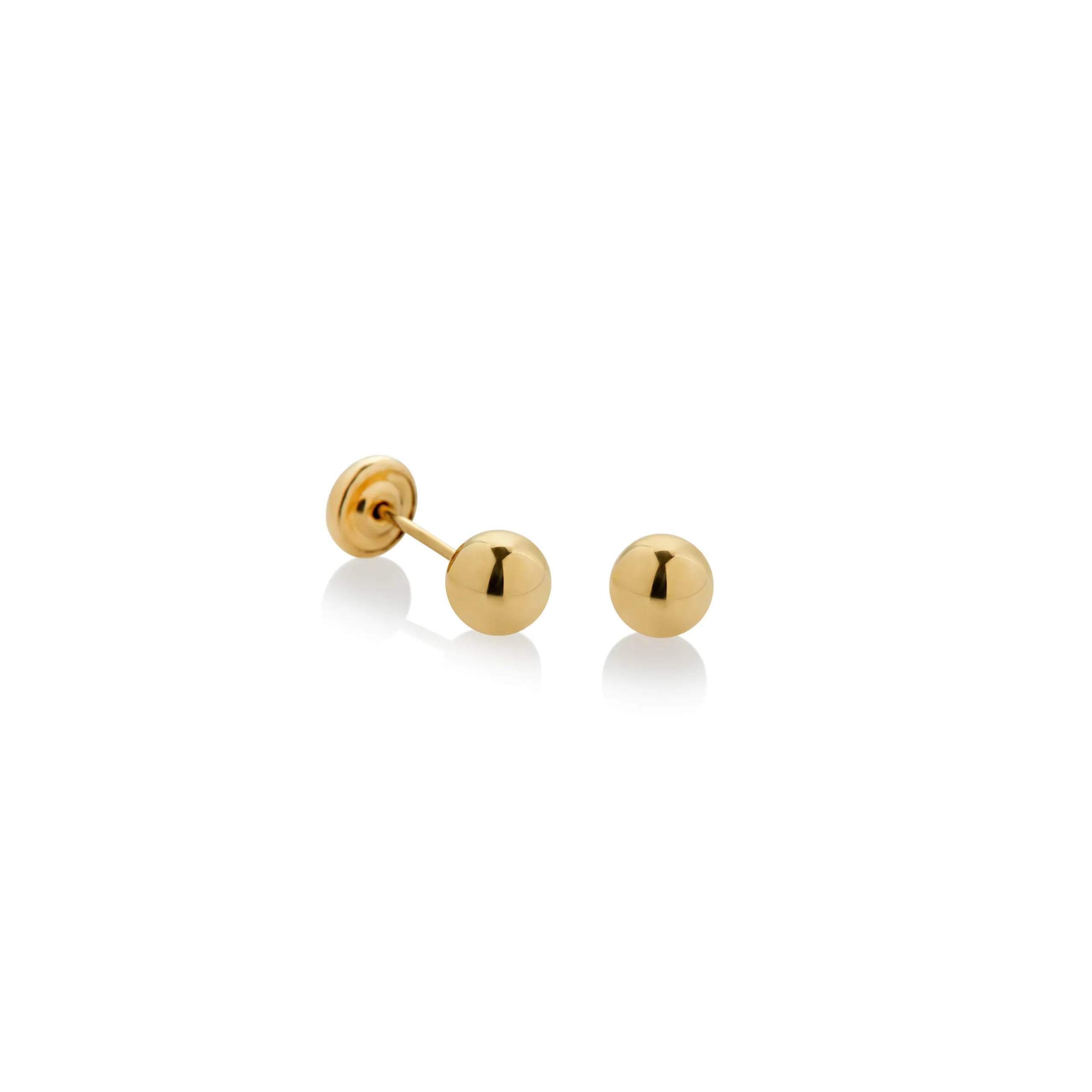 ARETES BEBÉ BOLITA EN ORO 18K - Gallery 4