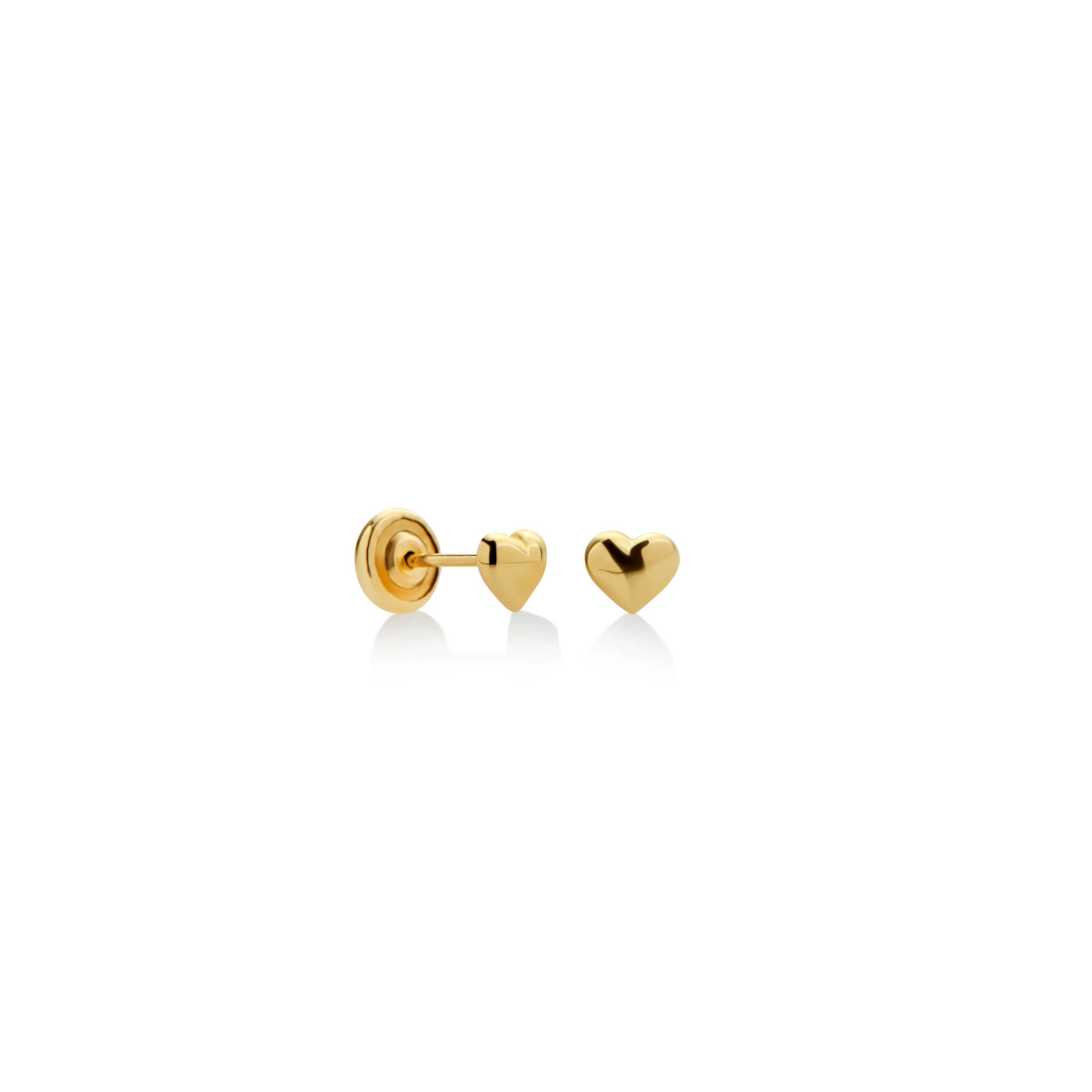 ARETES BEBÉ CORAZÓN EN ORO 18K - Gallery 5
