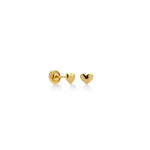 ARETES BEBÉ CORAZÓN EN ORO 18K - Thumbnail 5