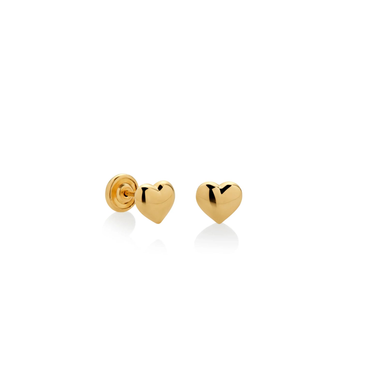 ARETES BEBÉ CORAZÓN EN ORO 18K - Image 3
