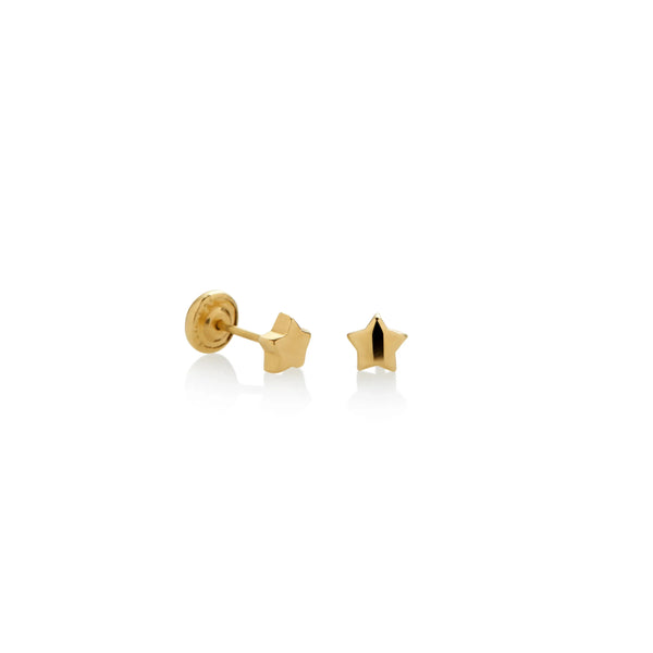 ARETES BEBÉ ESTRELLA EN ORO 18K