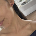 ARETES PIEDRAS PRECIOSAS MULTICORTE Y TURMALINA ROSADA EN ORO 18K - Thumbnail 2