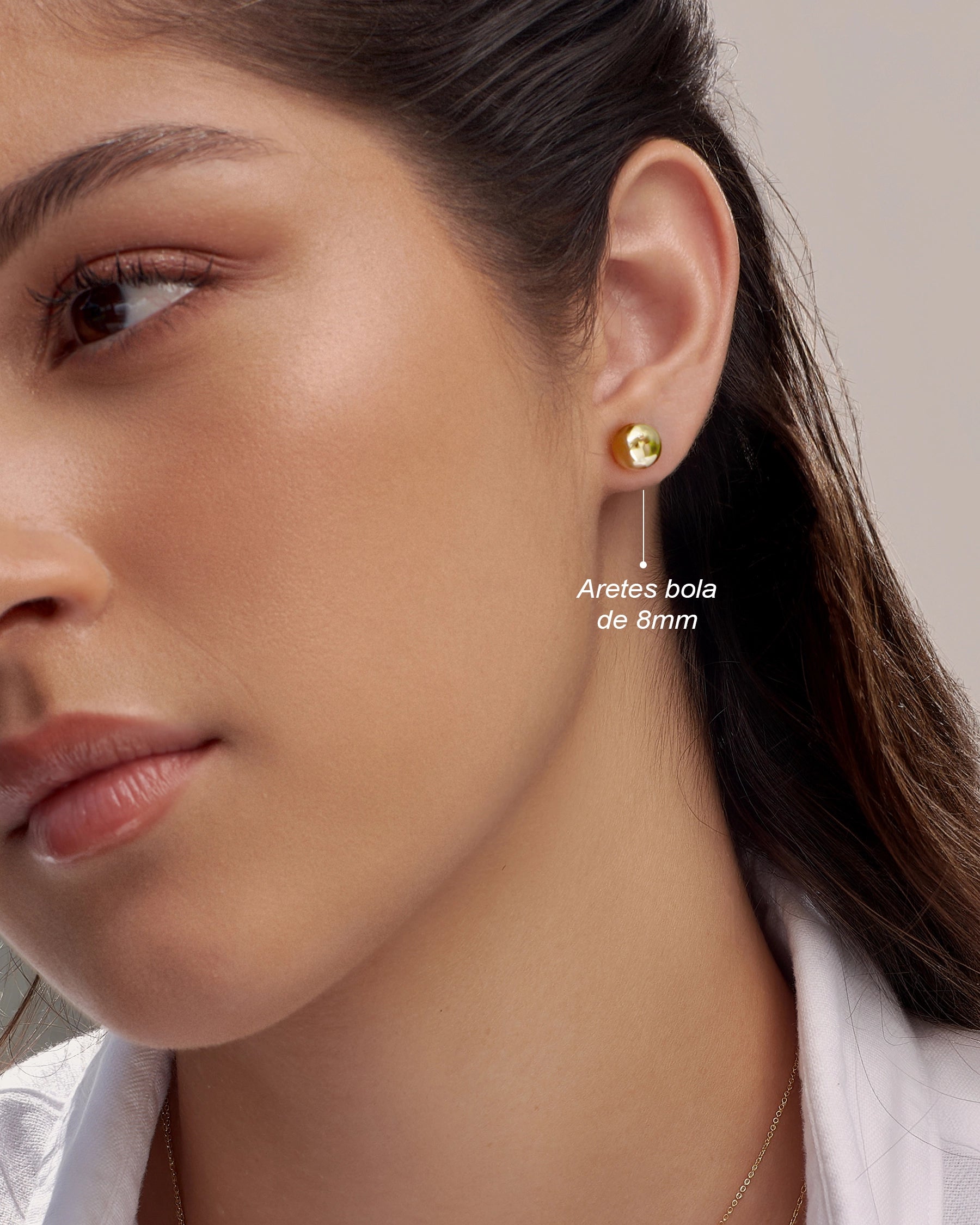 ARETES BOLA EN ORO 18K - Gallery 2