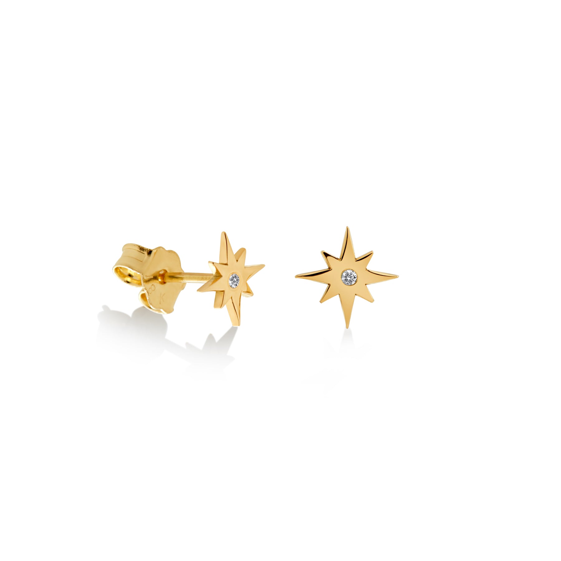 ARETES DESTELLO CON DIAMANTE EN ORO 18K - Gallery 3