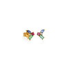 ARETES PIEDRAS PRECIOSAS MULTICORTE 0.60CT Y DIAMANTES 0.03CT EN ORO 18K