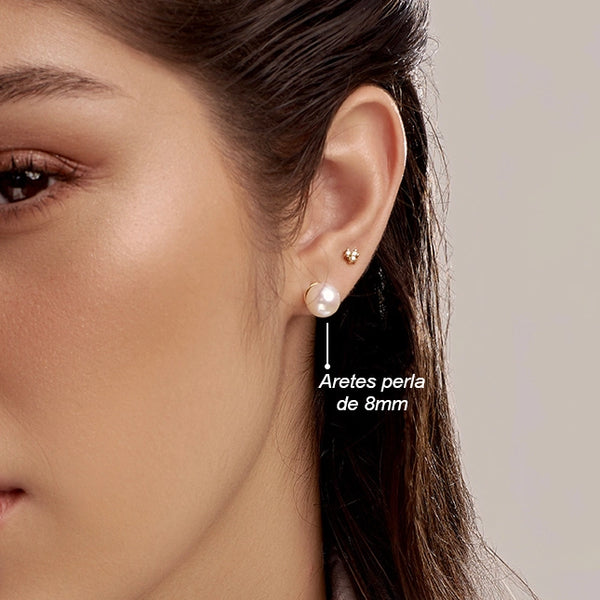 ARETES PERLA EN ORO 18K - Secondary
