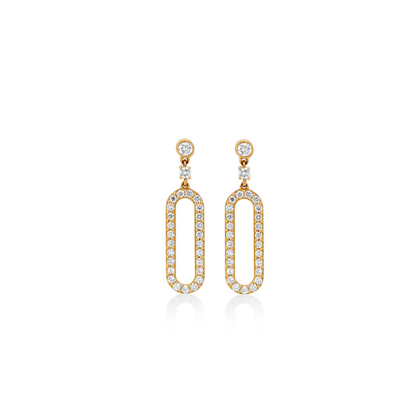 ARETES DIAMANTES CLIP EN ORO 18K