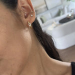 ARGOLLAS DIAMANTES 3 ESLABONES RECTANGULARES EN ORO BLANCO Y AMARILLO 18K - Thumbnail 2