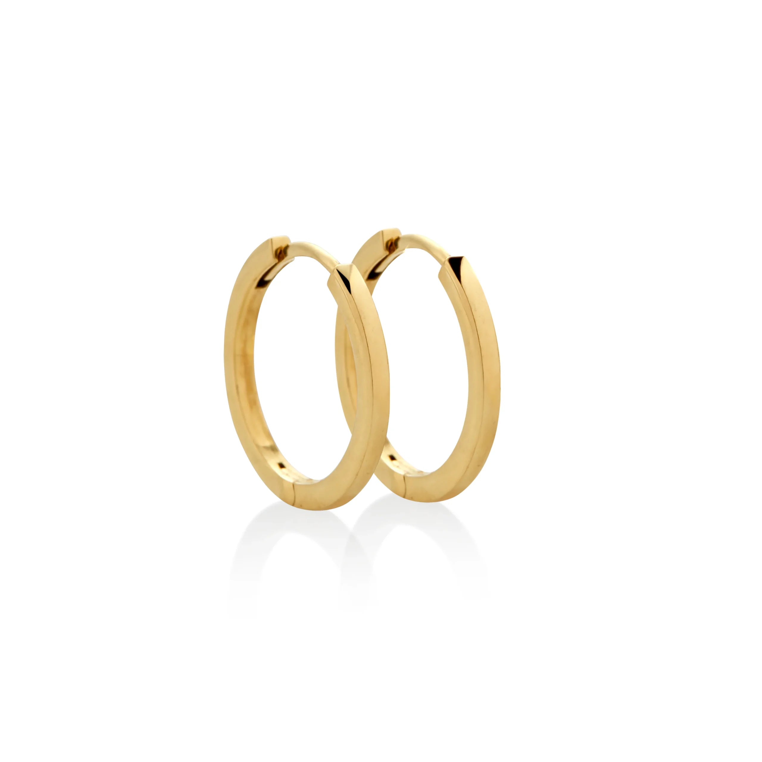ARGOLLAS TUBO CUADRADO EN ORO 18K - Gallery 5