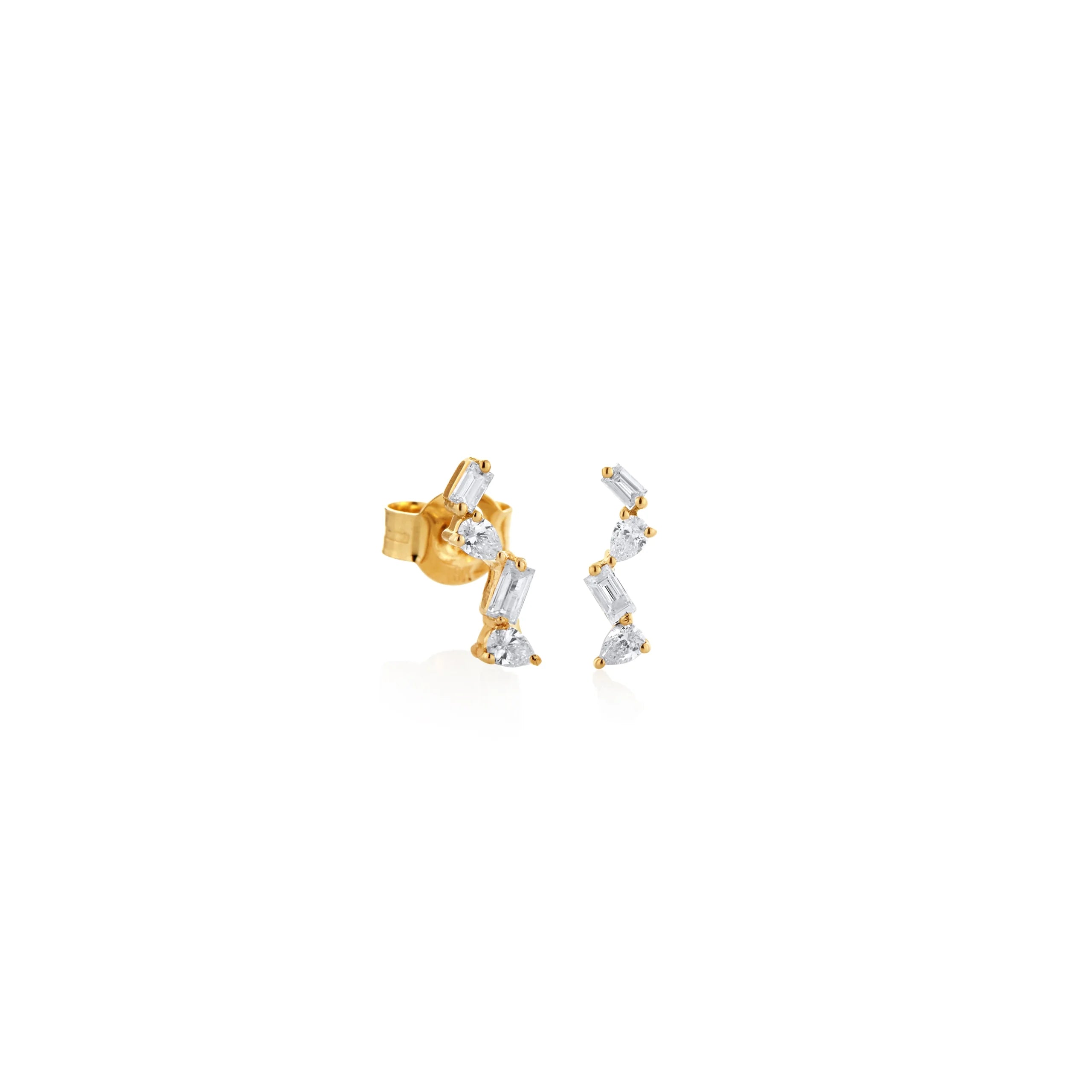 ARETES DIAMANTES MULTICORTES 0.34CT EN ORO 18K - Gallery 1