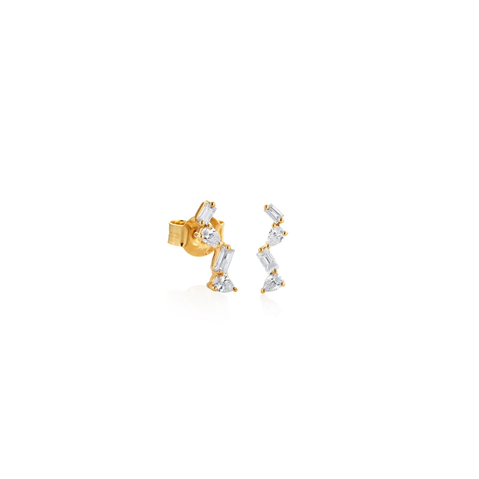 ARETES DIAMANTES MULTICORTES 0.34CT EN ORO 18K - Image 1