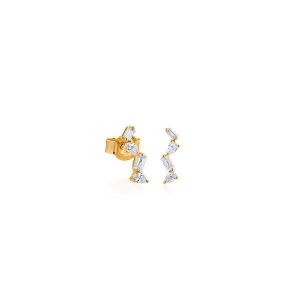 ARETES DIAMANTES MULTICORTES 0.34CT EN ORO 18K