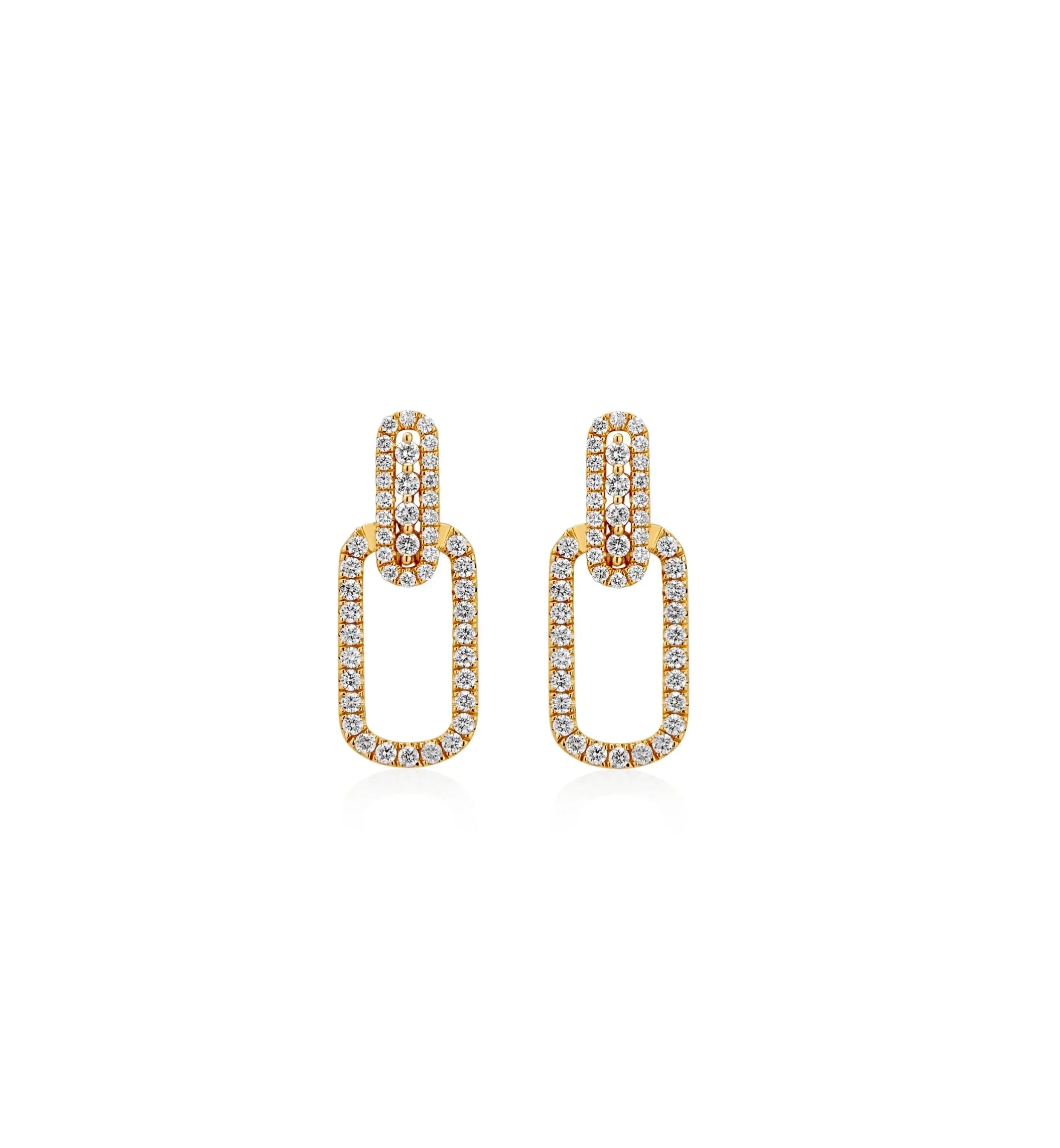 ARETES DIAMANTES CLIP DOBLE EN ORO 18K - Gallery 1
