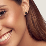 ARETES CORAZÓN DIAMANTES NEGROS EN ORO 18K - Thumbnail 2