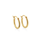 ARGOLLAS TUBO LIVIANO EN ORO 18K - Thumbnail 1