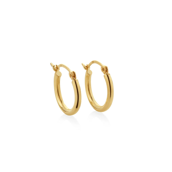 ARGOLLAS TUBO LIVIANO EN ORO 18K