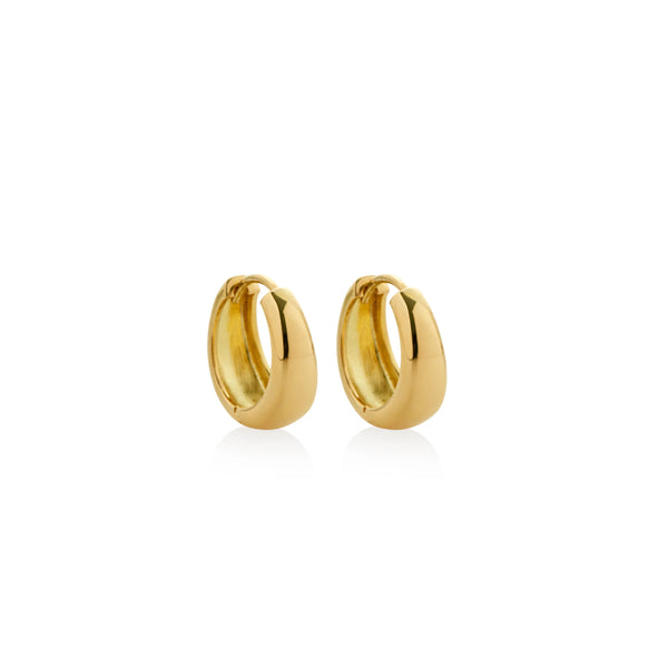 ARGOLLAS CANOA CON BISAGRA EN ORO 18K