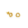 ARETES DONAS ENTRELAZADAS EN ORO 18K