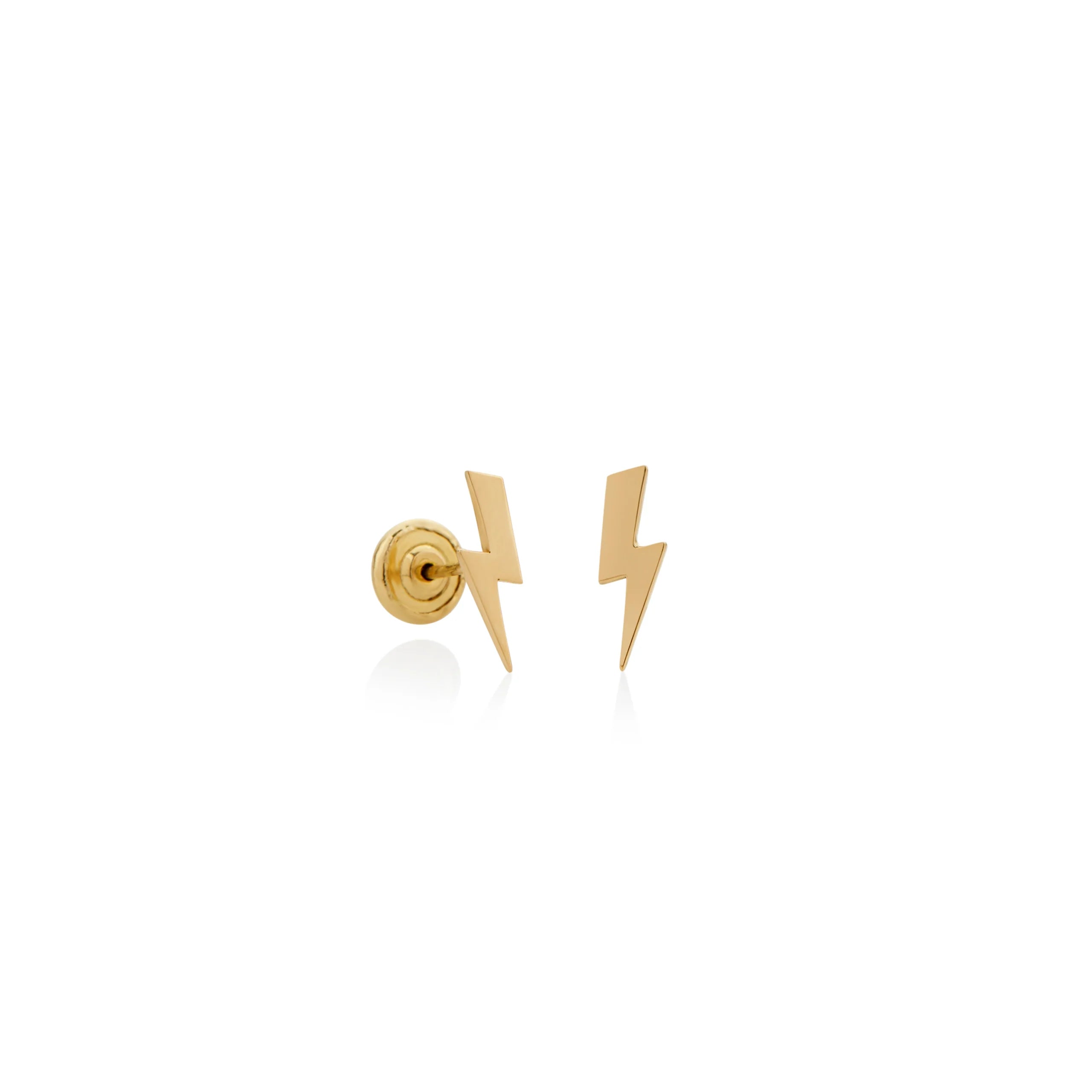 ARETES PIERCING RAYO EN ORO 18K - Gallery 3