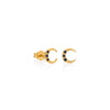 ARETES LUNA CON ZAFIROS EN ORO 18K