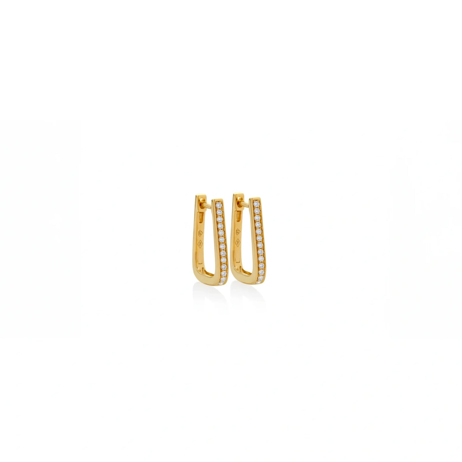 ARGOLLAS DIAMANTES TRAPECIO EN ORO 18K - Image 1