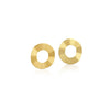 ARETES CÍRCULO ONDEADO EN ORO 18K