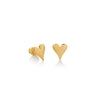 ARETES CORAZÓN BOMBÉ EN ORO 18K