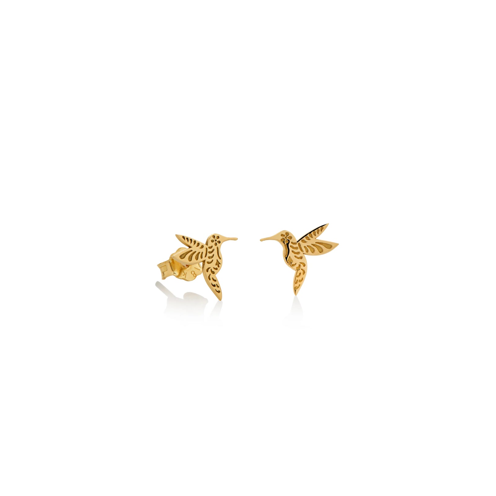 ARETES COLIBRI EN ORO 18K - Image 1