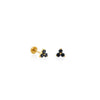 ARETES PIERCING TRIO DIAMANTES NEGROS 0.28CT EN ORO 18K