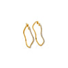 ARGOLLAS DIAMANTES ONDAS EN ORO 18K