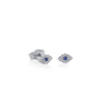 ARETES OJO TURCO ZAFIRO Y DIAMANTES EN ORO BLANCO 18K