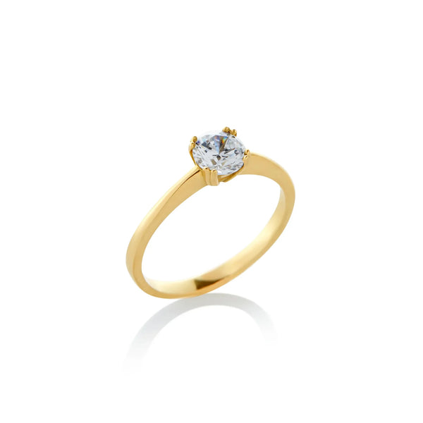 ANILLO DE COMPROMISO DIAMANTE GIA 0.57CT EN ORO 18K
