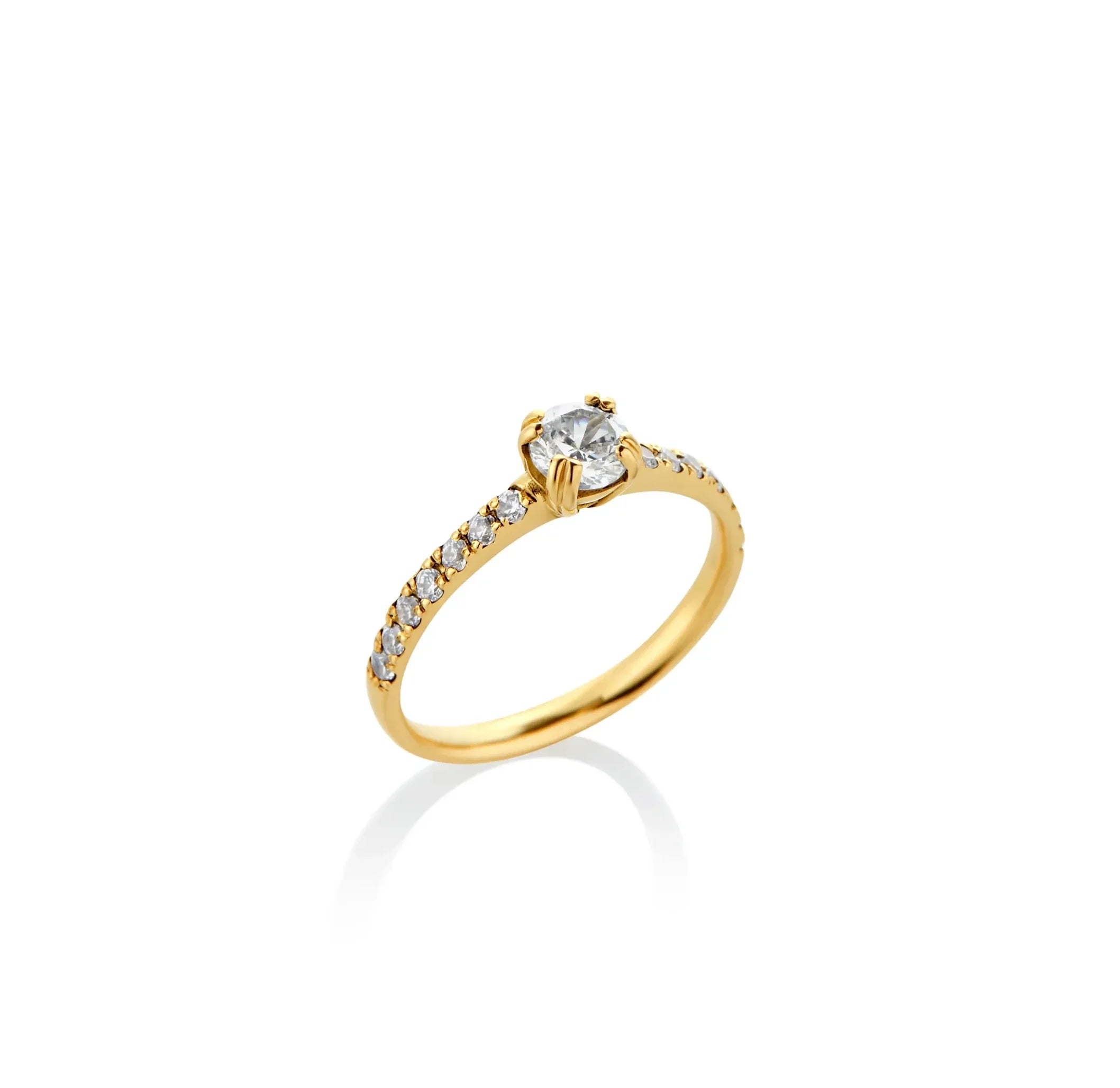 ANILLO DE COMPROMISO DIAMANTE GIA 0.42CT EN ORO 18K - Gallery 1