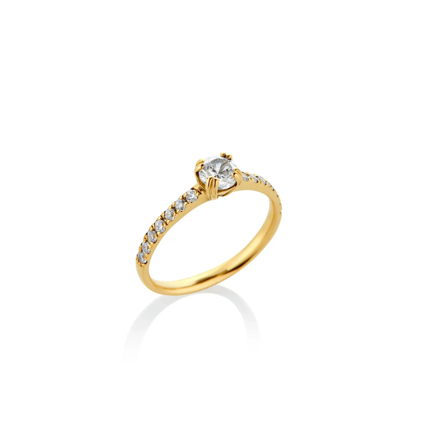 ANILLO DE COMPROMISO DIAMANTE GIA 0.42CT EN ORO 18K - Image 1