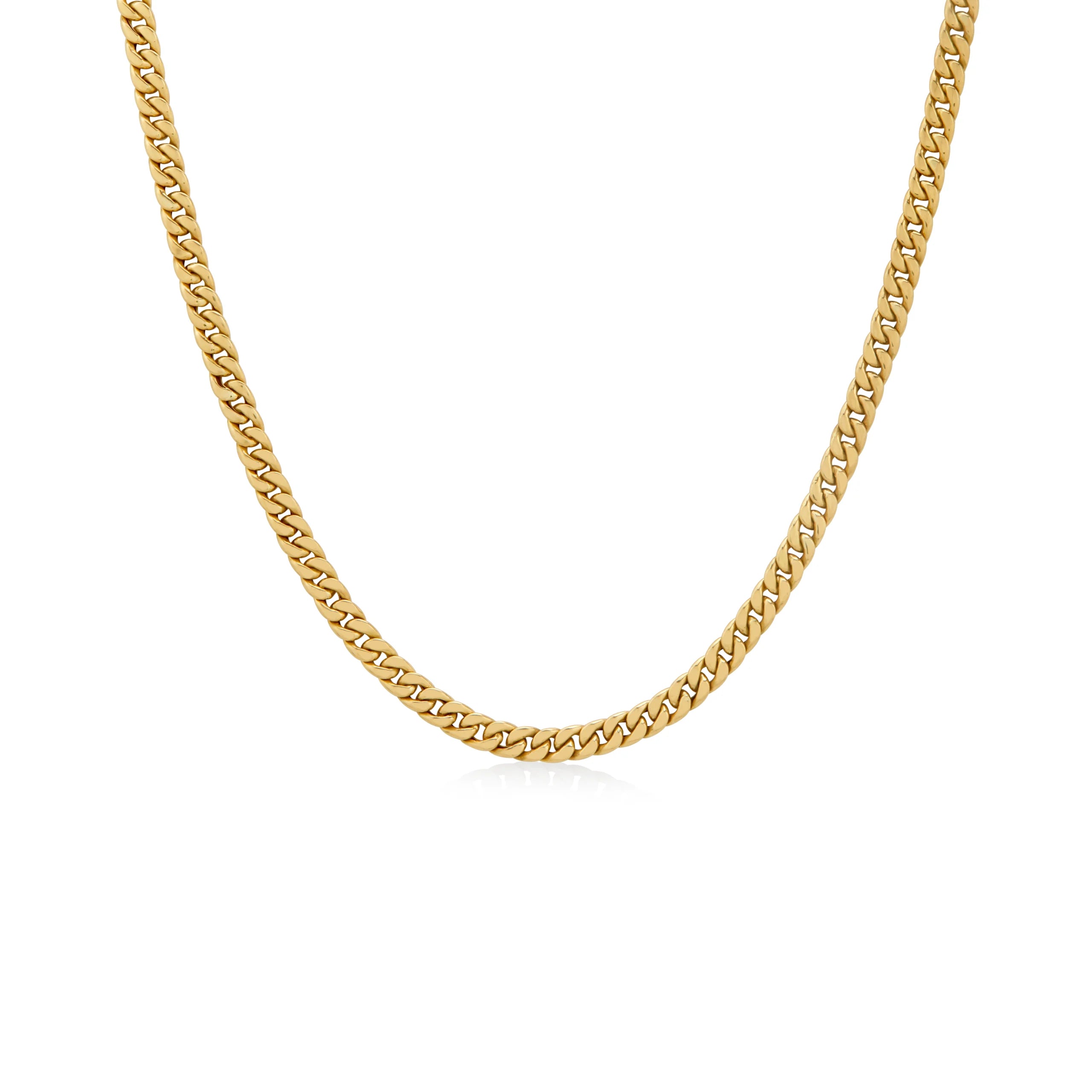 CADENA LOMO ANCHO LIVIANO - BROCHE CAJÓN EN ORO 18K - Gallery 1