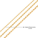 CADENA PRISMA ANCHA EN ORO 18K - Thumbnail 2