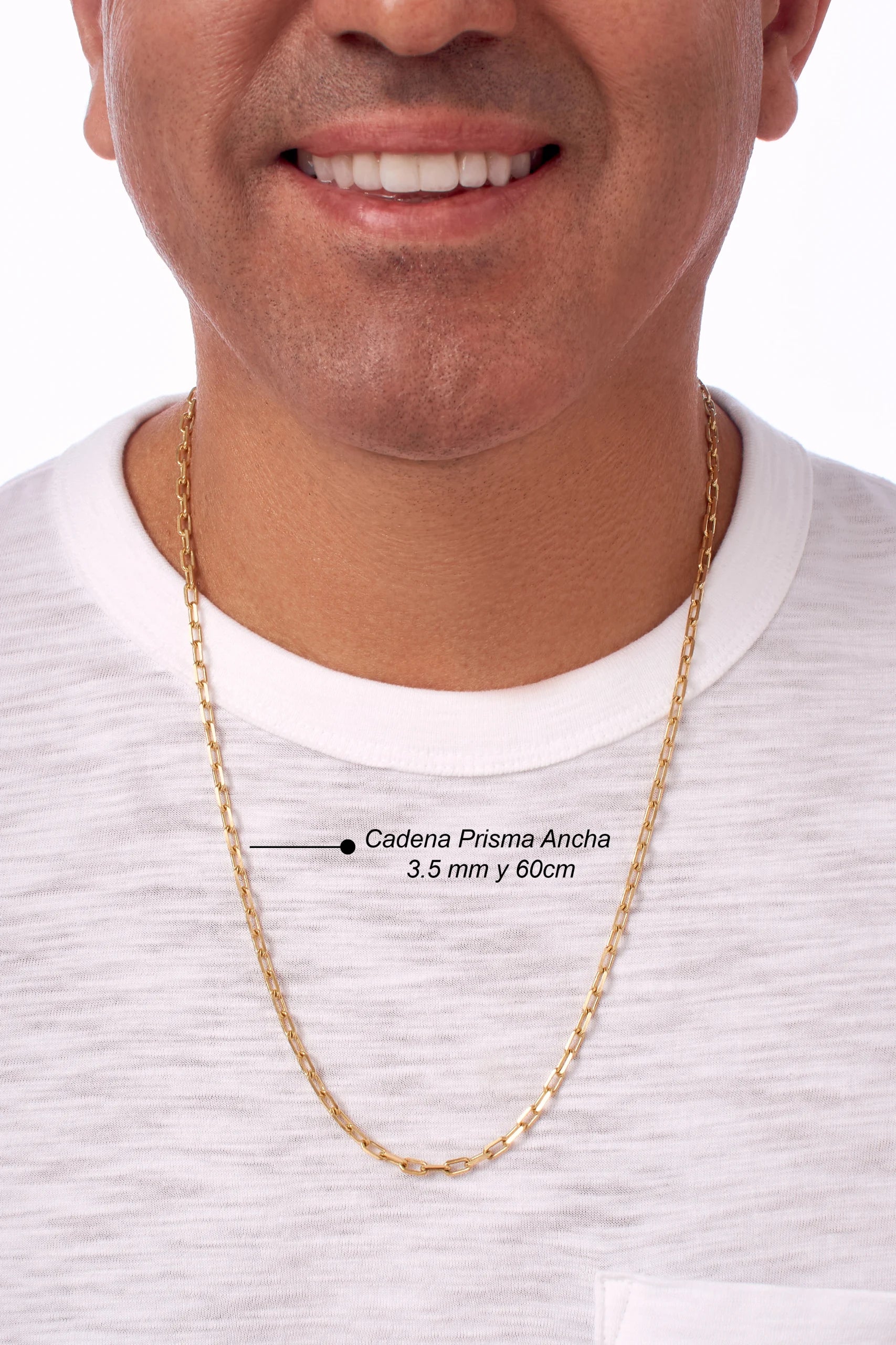 CADENA PRISMA ANCHA EN ORO 18K - Gallery 7