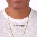 CADENA PRISMA ANCHA EN ORO 18K - Thumbnail 7