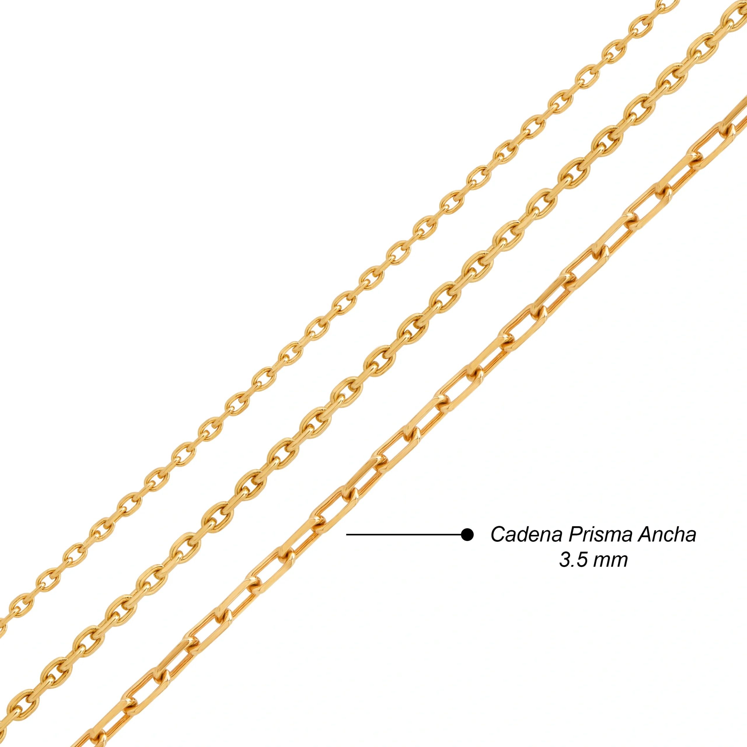 CADENA PRISMA ANCHA EN ORO 18K - Gallery 4