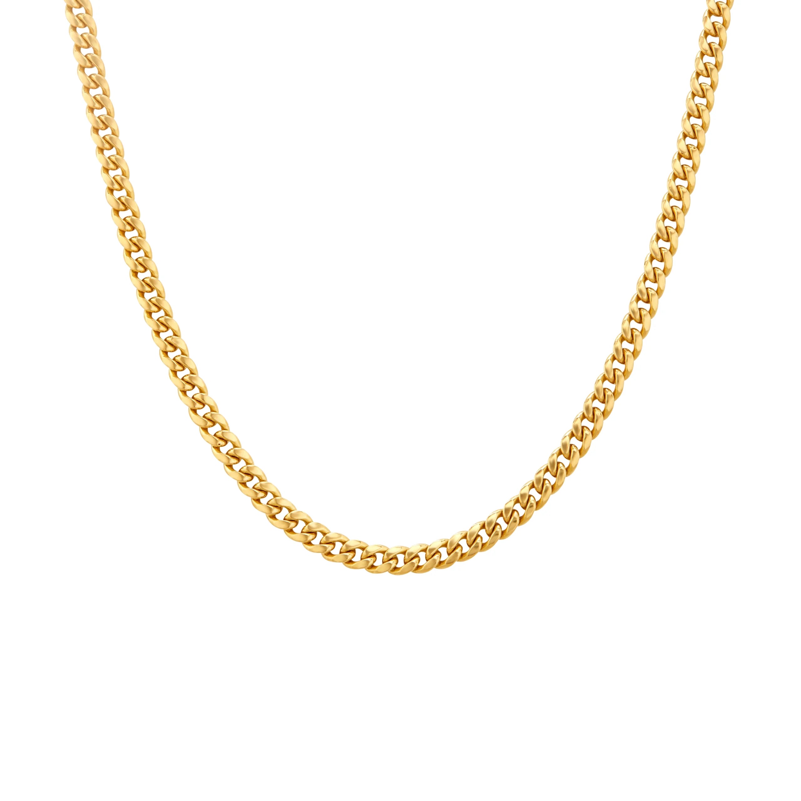 CADENA LOMO ANCHO LIVIANO - BROCHE PICO DE LORO EN ORO 18K - Gallery 1