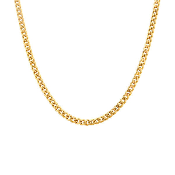 CADENA LOMO ANCHO LIVIANO - BROCHE PICO DE LORO EN ORO 18K
