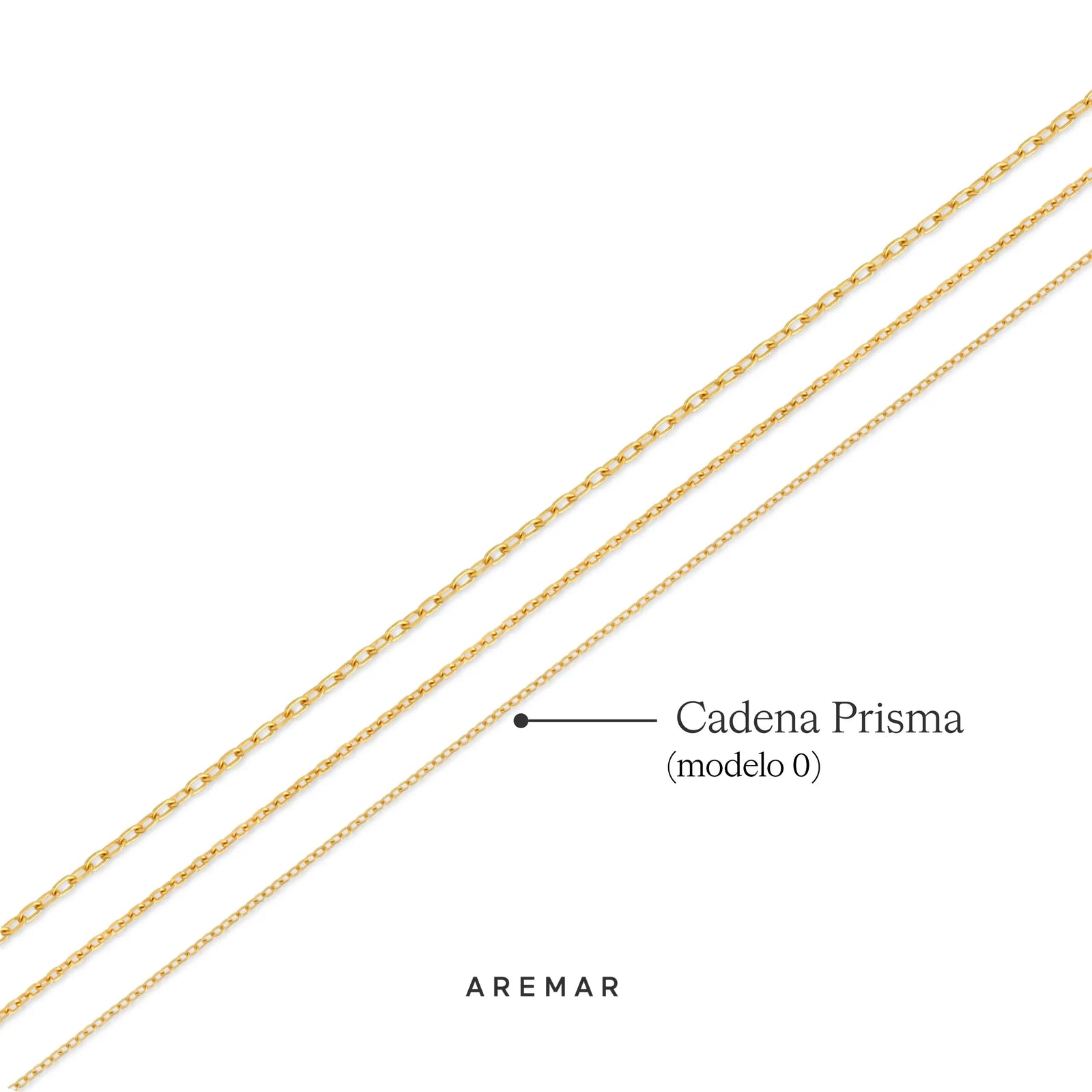 CADENA PRISMA 0 EN ORO 18K - Image 2