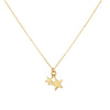 COLLAR ESTRELLA DOBLE EN ORO 18K