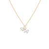 COLLAR MARIPOSAS DIAMANTES EN ORO BLANCO Y AMARILLO 18K