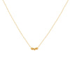 COLLAR BOLITA TRIPLE CADENA PRISMA EN ORO 18K