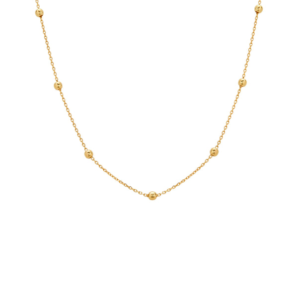 COLLAR BOLITAS PRISMA EN ORO 18K