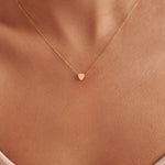 COLLAR CORAZÓN PASANTE EN ORO 18K - Thumbnail 2