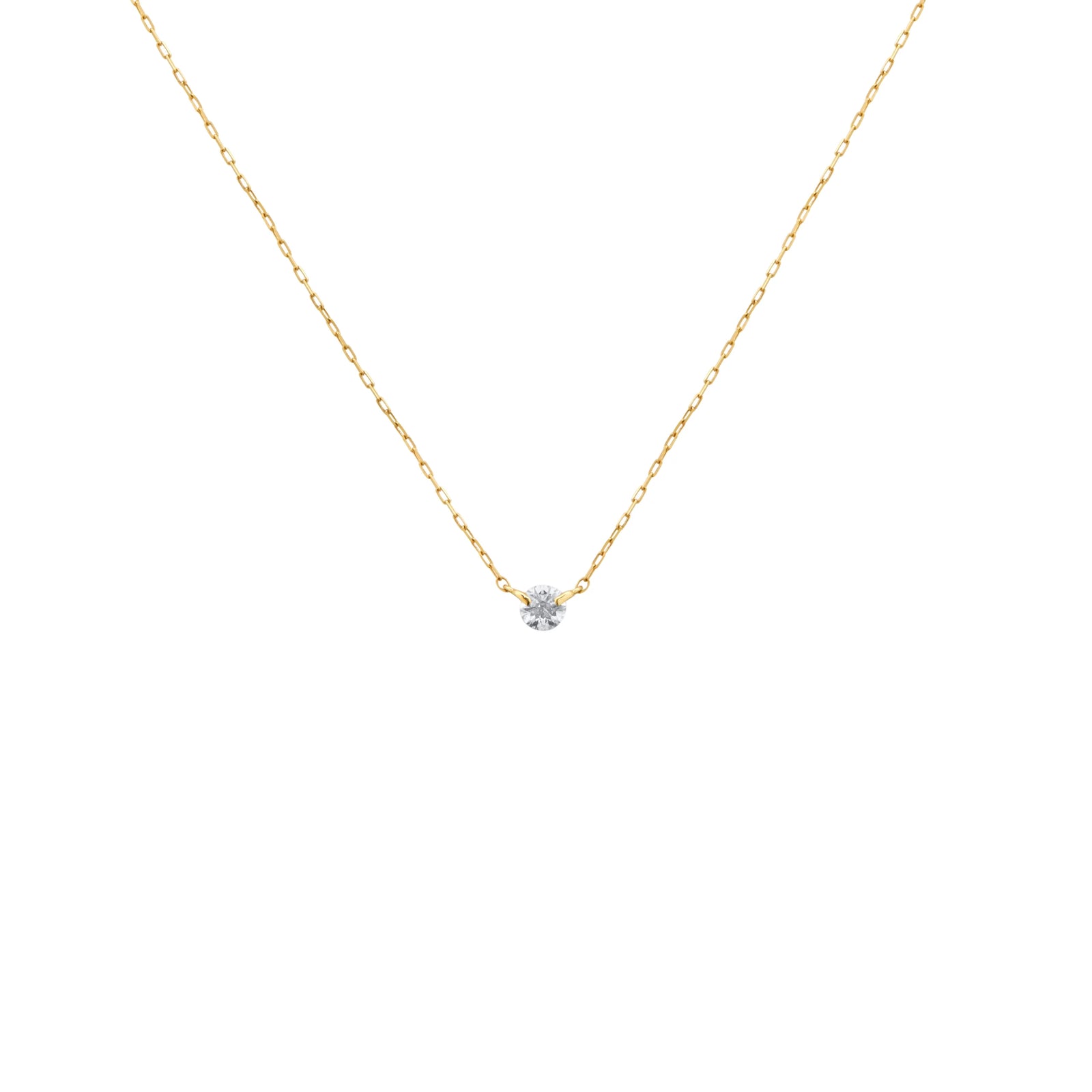 COLLAR PUNTO DE LUZ DIAMANTE SOLITARIO EN ORO 18K - Image 4